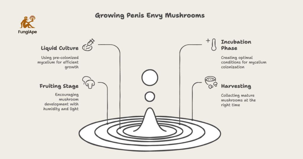 Growing Penis Envy Mushrooms