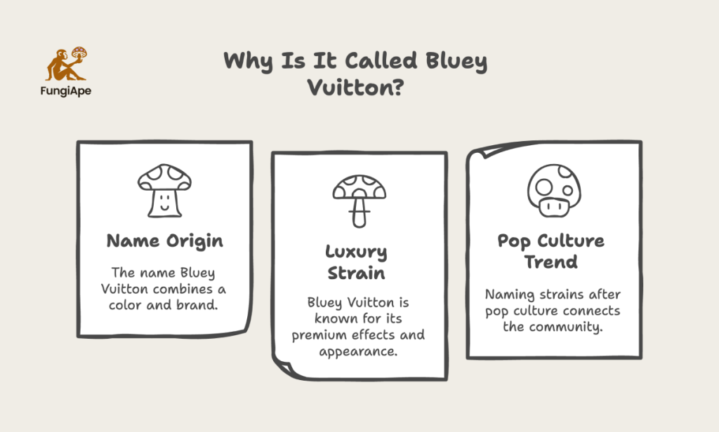 Bluey Vuitton Mushroom name