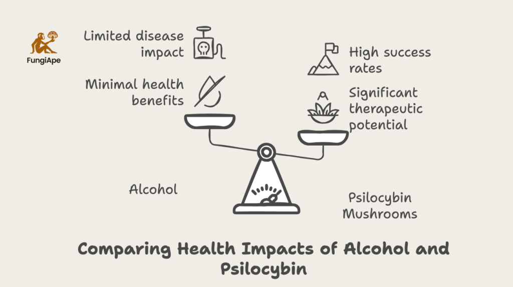 Comparing Health Impacts of Alcohol and Psilocybin